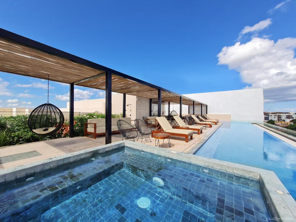 Big Studio At Kaab By The Beach With Roof Top Pool, Sauna And Jacuzzi Near Paseo Del Carmen Mall بلايا ديل كارمن المظهر الخارجي الصورة